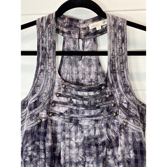 Mine Anthropologie Military Tie Dye  Sleeveless Racerback Top Med Grunge Biker - Picture 3 of 11